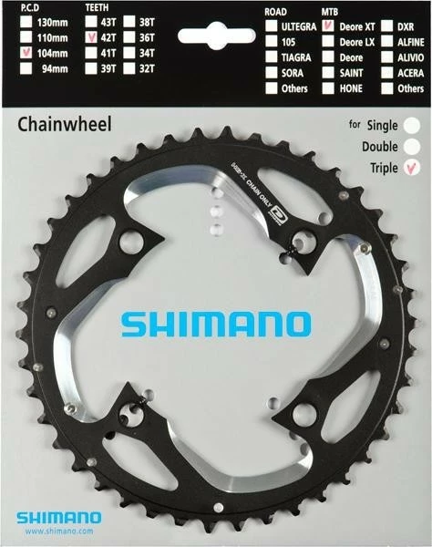 Shimano XT FC-M780 10-fach Kettenblatt 24 / 32 / 42 3 Shimano XT FC-M780 10-fach Kettenblatt 24 / 32 / 42