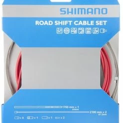 Shimano Rennrad Schaltzugset Road Optislick Rot